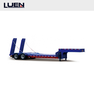 Factory Direct Sales Container 3 Axle Flatbed Low Bed Semi Trailer