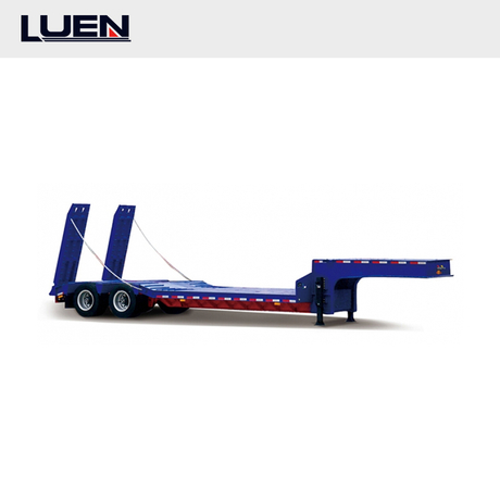 4 Axle Hydraulic Single Axle Low Bed Semi Trailer