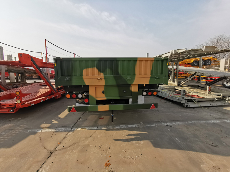 Single Axle Hydraulic Dump Flatbed Semi Trailer