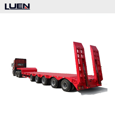 Yellow Electric Construction Low Bed Semi Trailer