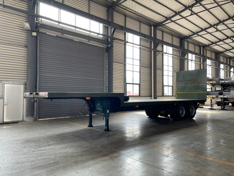 Heavy Cargo Transportation Gooseneck 4 Axles 100T Hydraulic Ladder Low Boy Trailers