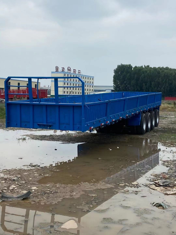 With Ramps Hydraulic Military Flatbed Semi Trailer
