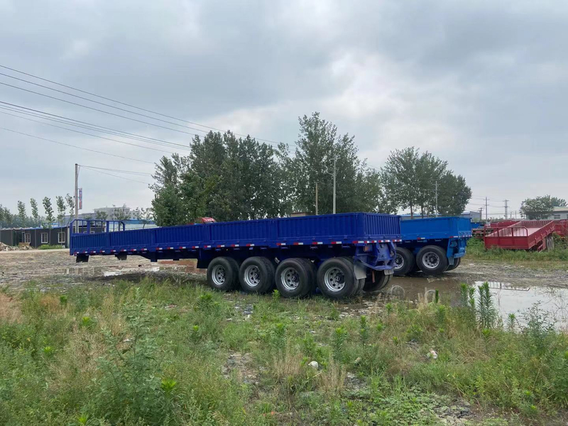 With Ramps Hydraulic Military Flatbed Semi Trailer