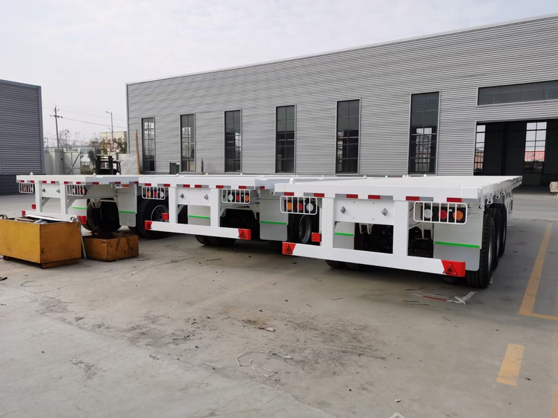 3 Axle 40ft Wide 12m Flatbed Semi Trailer 