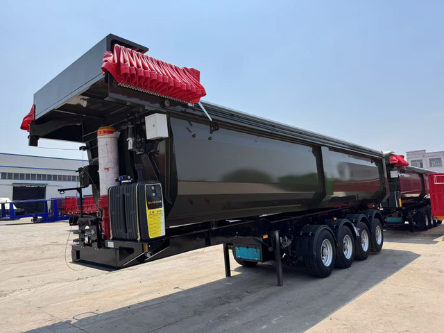 50 ton 3 Axle Large Loading Tipper Trailer Hydraulics