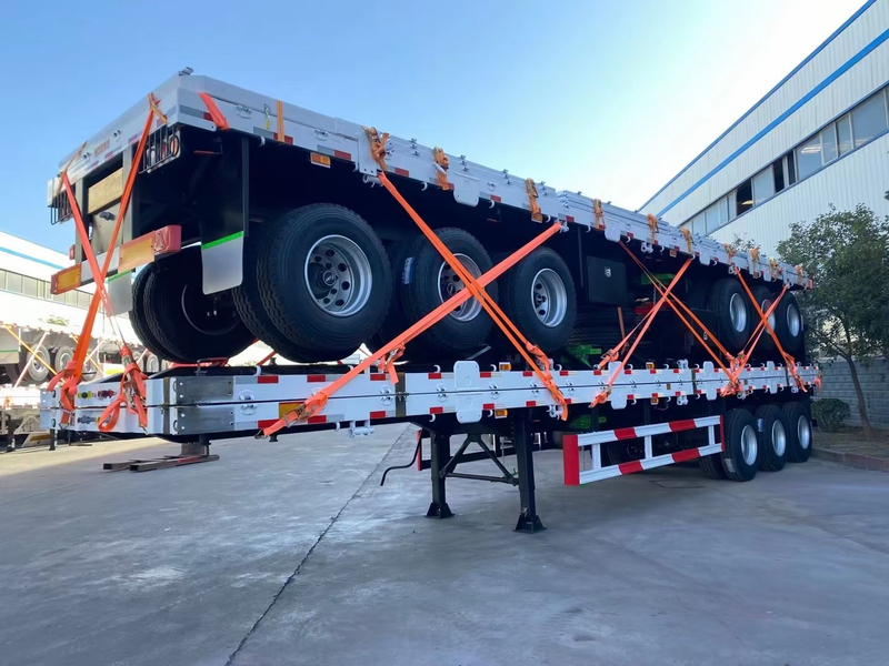 3 Axle 40ft Wide 12m Flatbed Semi Trailer 