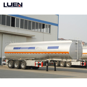LUEN 50000 liters 3 axles aluminum fuel tank semi oil tanker trailer