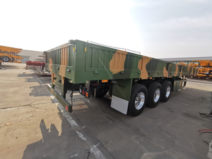 2 Axle Extendable Dump Flatbed Semi Trailer