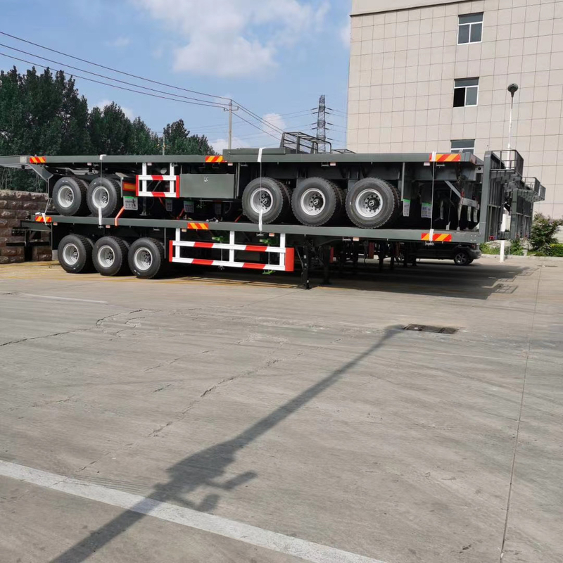 Custom 2axle Wide Steel Flatbed Semi Trailer