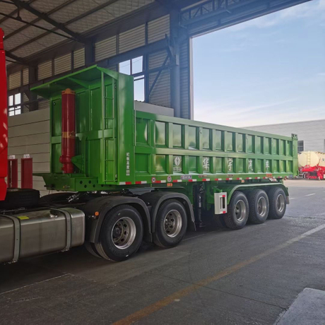 50 ton 3 Axle Large Loading Tipper Trailer Hydraulics