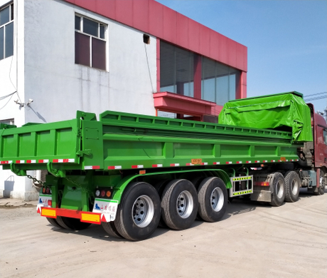 50 ton 3 Axle Large Loading Tipper Trailer Hydraulics