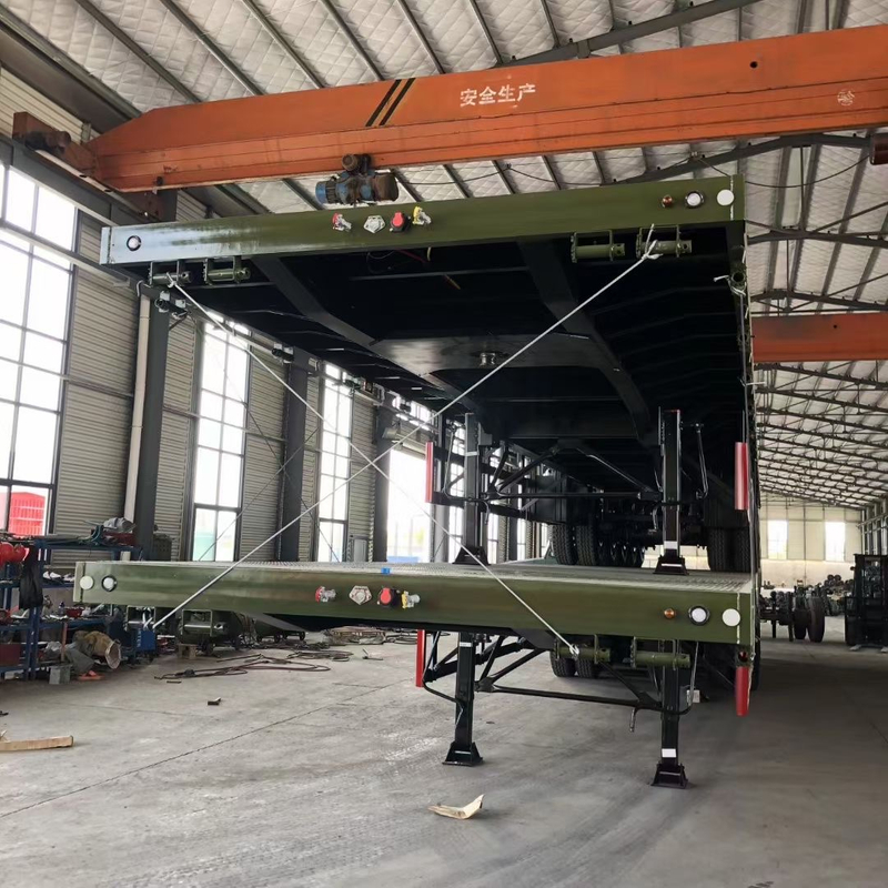 Custom 2axle Wide Steel Flatbed Semi Trailer