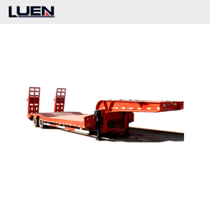 40 Feet Red Building Low Bed Semi Trailer